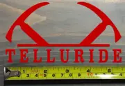 Telluride Decal Sticker Ski 5.5" Mountain Colorado Snowboard Purgatory Red
