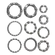 Headset Bearings Mountain Bicycle Racing Bicycle Replacement Silver 10PCS