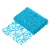 6 Inch Wide 5 Yard Lace Ribbon Floral Pattern Light Blue Lace Trim Ribbon