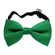 New KID'S BOY'S 100% Polyester Pre-tied Bow tie only emerald green wedding party