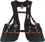 Top-G Leather Tool Vest, Carpenter'S Vest, Tool Vest Electrician, Tool Vest for