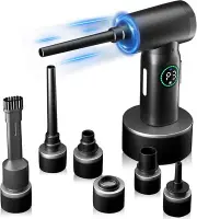 Compressed Air Duster, Handheld Mini Car Vacuum, 130000RPM Cordless Air Blower,