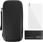 AZURAOKEY for Switch 2 Accessories, 2 in 1 PU Carrying Case & Screen Protector, Shockproof Game Conslole Case Anti-Scratch Organizer Bag for Switch 2 Console