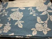 SHABBY CHIC PLACEMATS FLOWERS BLUE CREAM HYDRANGEAS 13 X 19 100% COTTON NWT