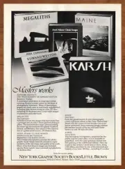 1987 Photography Books Vintage Print Ad/Poster Graphic Society Ansel Adams Karsh