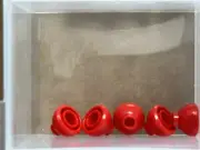 LEGO Parts - Red Brick, Round 1 1/2 x 1 1/2 x 2/3 Dome Top - No 20952 - QTY 5