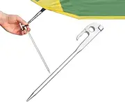 Ground Stakes - Tarp Stakes Heavy Duty | Stainless Steel Awning Fixing Pegs for Camping Garden, Canopy Ground Spikes