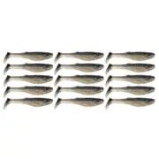 3x 5PK 4In Rapala Crush City Heavy Hitter Plastic Paddle Tail Lures -Black Gold