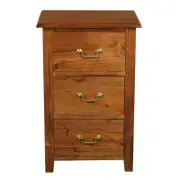 Tasmania 3 Drawer Lamp Table - Light Pecan