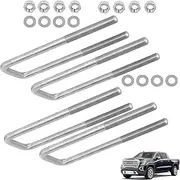 SEBLAFF 4Pcs Square U-Bolts 2.5 Wide 8.75 Long Leaf Springs Replacement for Silverado Sierra 1500 1988-2019