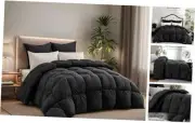 KAKABELL Pinch Pleat Goose Down Feather Comforter Full/Queen Size, Breathable