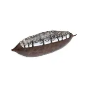 Lirash Leaf Shape 3D Decorative Metal Wall Art Decor with Tealight Candle Holders