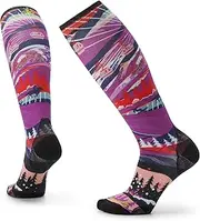 [Smartwool] Women's Ski Skication Print Zero Cushion Merino Wool Over The Calf Socks
