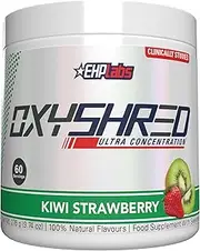 [EHP LABS] OxyShred Ultra Concentration Shredding Supplement - Clinically Proven Pre Workout Powder with L Glutamine & Acetyl L Carnitine, Energy Boost Drink - Kiwi Strawberry, 60 Servings