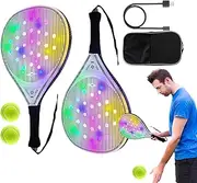 Adult Tennis Racket, USB Rechargeable Racket - Carbon Fiber Racket Sports Accessories for Adults Teens for Daily Training and Training
