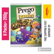 New 6 Packs × Prego Buddies Space The first fun-shaped Dry Pasta For Kids 200g
