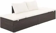 Garden Bed Brown 195x60 cm Poly Rattan Garden Beds