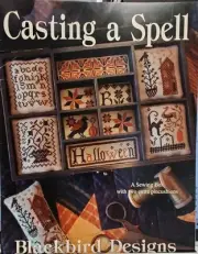 Blackbird Designs Cross Stitch Chart CASTING A SPELL Sewing Box & Pincushions