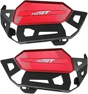 Engine Protective Cover Crash Pads for B&MW RnineT for Pure R Nine T for Scrambler 2020 2021 2022 Motorcycle Cylinder Head Guard Engine Guard Protector Cover (Color : Black-Red)