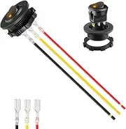 On and Off Switches - 3 Pin Car Light Interruptor 12V - RV Electronics with Pre-Wired Leads, Red Led Lighted on Off Interior Accessories for RV Ship
