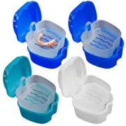 Denture Box Bath Case Cup Box Holder Mouth Guard Dental Storage Soak Container
