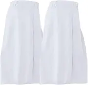 [CurcKua] Spa Robe for Women 2Pcs Strong Absorbent Spa Towels Breathable Microfiber Spa Wrap with Snap Closure White Unfading Towel Robes for Sauna Massage Bathroom Spa Towels for Body Shower Wrap Towel for Wo