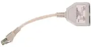 Cabac LINE SPLITTER FOR VOICE & DATA, RJ45 Plug To 2xRJ45 Sockets *Aust Brand