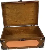 DOITOOL Vintage Wooden Treasure Chest Rustic Decorative Storage Box for Jewelry and Collectibles Ample Space Secure Locking Mechanism Construction for Home Decor
