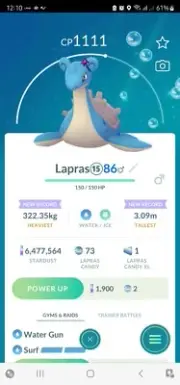 Lapras ( Blanche Accessory ) Pokemon Trade Go