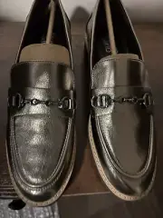 Franco Sarto Womens Colette Lug Sole Slip On Loafers Sz 8M Burnished Bronze