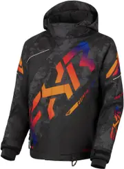 FXR CX Youth Snowmobile Jacket, orange-multicolored, Size 36 Orange Multicolored