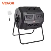 VEVOR Compost Bin 18.5/37/43-Gal Dual Chamber Composting Tumbler BPA Free Compos