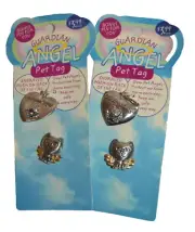2 Guardian Angel Pet Tag for Cat Plus Lapel Pin for You - Free Shipping!