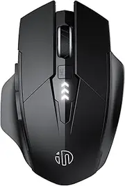 INPHIC Bluetooth Mouse: Multi-Device Silent Rechargeable Wireless (BT 5.0/4.0+2.4G), 1600DPI Ergonomic Portable Mouse for Laptop PC Computer Mac, Black