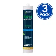Bostik Mastic Sealer 490g Cartridge Flex Sealant 5614 Non-Drying Butyl Black x 3