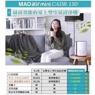 日本Bmxmao MAO Air min桌上型空氣清淨機 CADR-150 免運費【雅光電器商城】