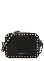 Valentino Rockstud Leather Cross-body bag - Black One Size