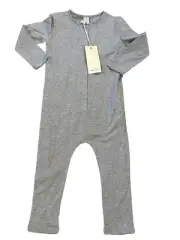 Gray Label Kids Grey Melange Long Sleeve Playsuit Romper Size 2-3T NWT