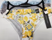 BCBG 3 Pack Women S M L XL Lace Back Classic Panties Gray/Blue & Yellow Prints