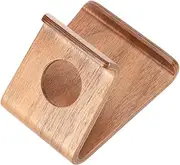 Wooden Mobile Phone Stand Desktop Tablet Computer Bedside Holder Integrated Stable for Home Office Online Class Charging (Oak(Nut Brown))