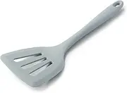Zeal J157B Silicone Non-Stick Slotted Fish Slice/Cooking Turner (30cm) -Duck Egg Blue