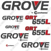 Fits Grove GRT655 L Decal Kit Rough Terrain Crane Sticker Set GRT 655