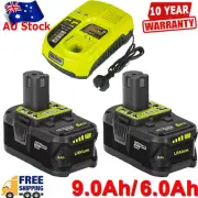 Battery& Charger For RYOBI 18V 9.0Ah Lithium P108 ONE+ PLUS P104 P107