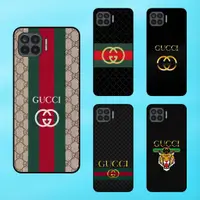 在飛比找蝦皮購物優惠-Oppo A93 手機殼黑色邊框 Gucci 品牌時尚