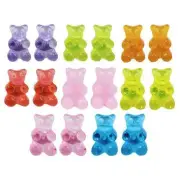 Gummy Bear Earrings - Blue & Silver Glitter