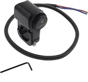 ZUJIACUN 12V Motorcycle ATV Waterproof Handlebar Headlight Switch, Fog Light LED Aluminum Alloy Toggle Switch - Fits 7/8" 22mm