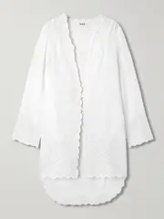 [BODE] BODE - Belvoir Broderie Anglaise Linen Top - White - medium medium White