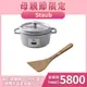 Staub 圓形鑄鐵鍋 18cm 1.7L 松露白 法國製+Scanwood 橄欖寬木鏟 27cm