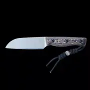 Scorpco Ember Wharncliffe Full Tang Knife Premium 9Cr18MoV Steel (Damascus G10)