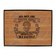 September Virgo Birthday All Men Are Created Equal - Funny Novelty Doormat Man Cave Floor mat